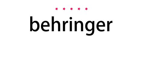 behringer pronunciation.